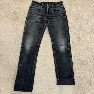 Freenote Cloth Wilkes Selvedge Jeans Men's 31x31 Faded Black Denim USA Western